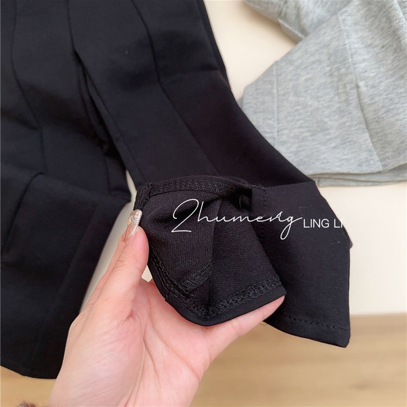 Tüdrukute püksid Kevad ja sügis Tüdrukute püksid, ühevärvilised pilud, vabaaja püksid, lasteriided