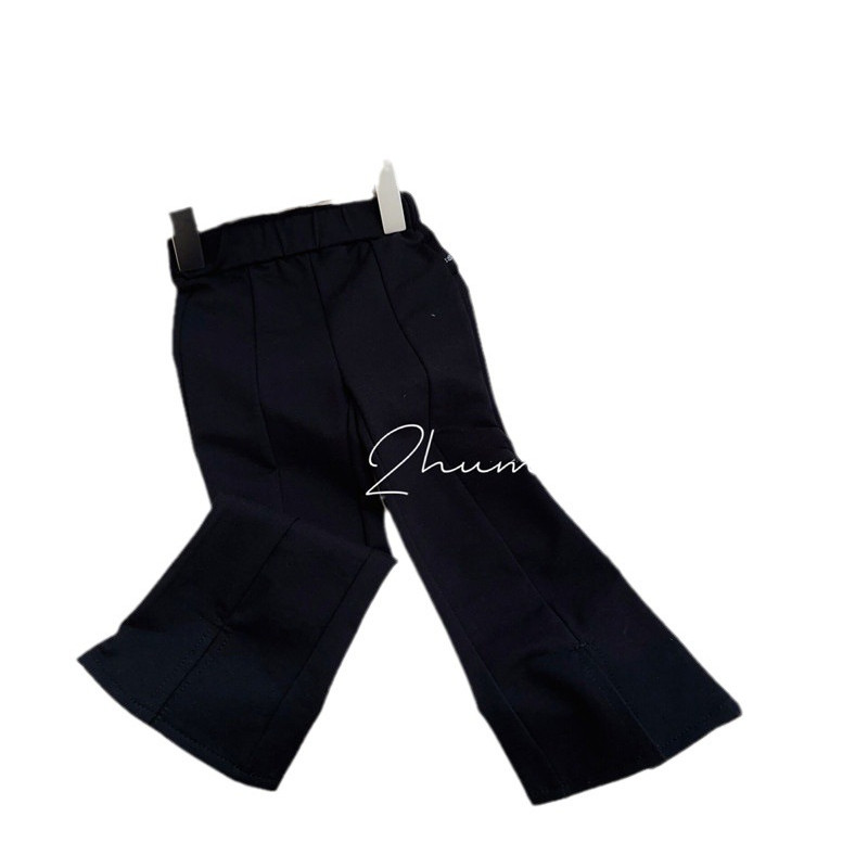 Tüdrukute püksid Kevad ja sügis Tüdrukute püksid, ühevärvilised pilud, vabaaja püksid, lasteriided