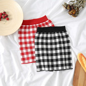 Dječja pletena pencil suknja za djevojčice 2022. Nova dječja crvena karirana suknja Dječje zimske pamučne suknje za djevojčice Suknja s točkastim printom na leđima