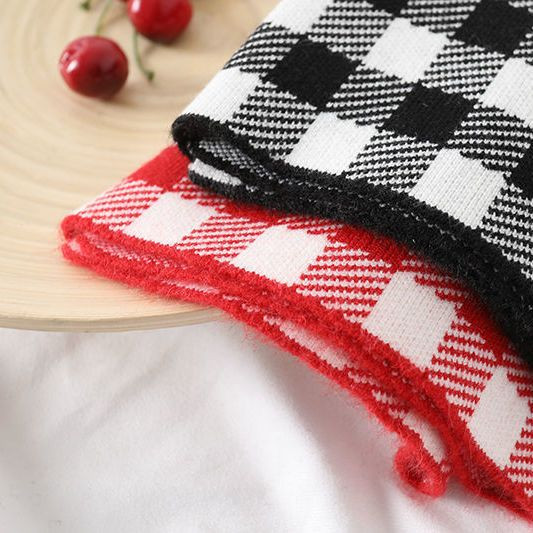 Dječja pletena pencil suknja za djevojčice 2022. Nova dječja crvena karirana suknja Dječje zimske pamučne suknje za djevojčice Suknja s točkastim printom na leđima