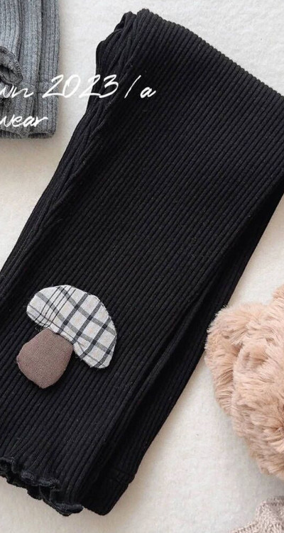 2023 Παιδικά κολάν για κορίτσια άνοιξη και φθινόπωρο Κορέα Κοριτσάκια χαριτωμένα κινούμενα σχέδια τρισδιάστατα κολάν μανιταριών Παιδικό παντελόνι Elastic Force