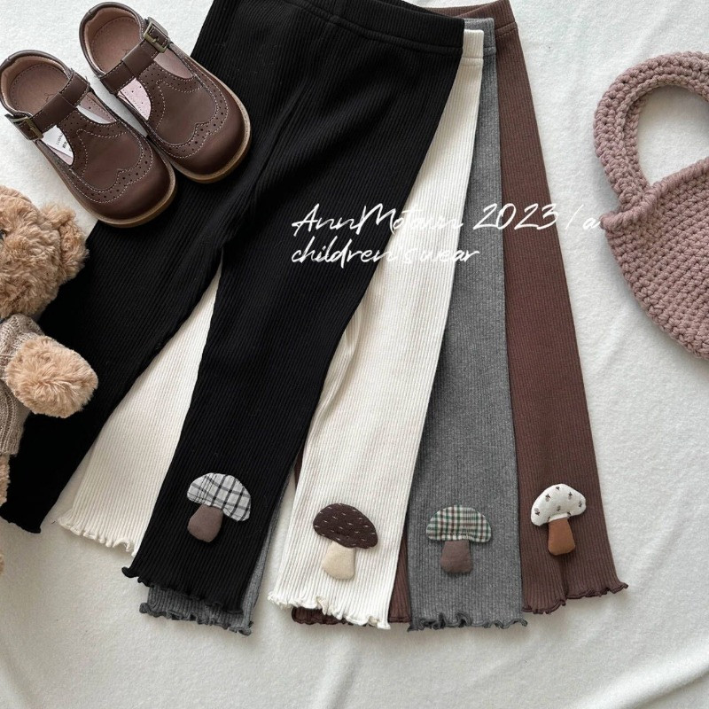 2023 Παιδικά κολάν για κορίτσια άνοιξη και φθινόπωρο Κορέα Κοριτσάκια χαριτωμένα κινούμενα σχέδια τρισδιάστατα κολάν μανιταριών Παιδικό παντελόνι Elastic Force