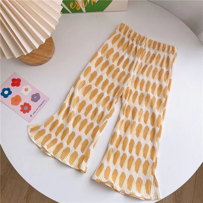 Suvised lapsed Tüdrukute püksid Õhukesed püksid Beebitüdrukud Cool Bug Püksid Dressipüksid Armsad Print Milk Silk lahtised püksid 90-140cm