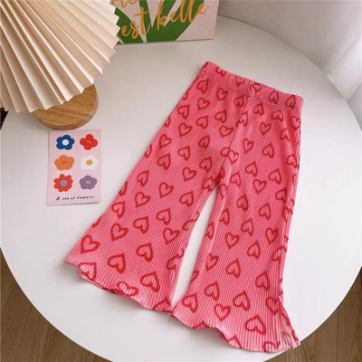 Suvised lapsed Tüdrukute püksid Õhukesed püksid Beebitüdrukud Cool Bug Püksid Dressipüksid Armsad Print Milk Silk lahtised püksid 90-140cm