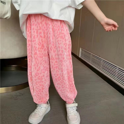 Suvised lapsed Tüdrukute püksid Õhukesed püksid Beebitüdrukud Cool Bug Püksid Dressipüksid Armsad Print Milk Silk lahtised püksid 90-140cm