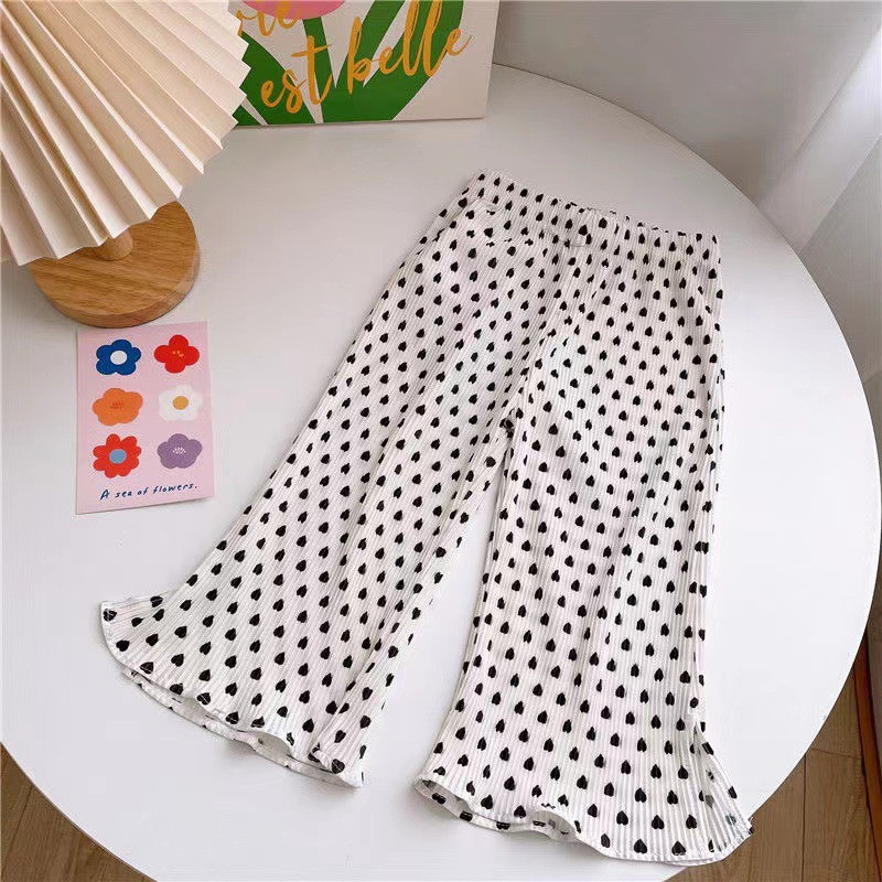 Suvised lapsed Tüdrukute püksid Õhukesed püksid Beebitüdrukud Cool Bug Püksid Dressipüksid Armsad Print Milk Silk lahtised püksid 90-140cm