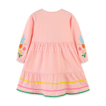 Φθινοπωρινό Νέο Παιδικό Φόρεμα Παιδικό Κεντημένο λουλούδι Φούστα Κορίτσια Γλυκιά Στρογγυλή Φούστα Πριγκίπισσας