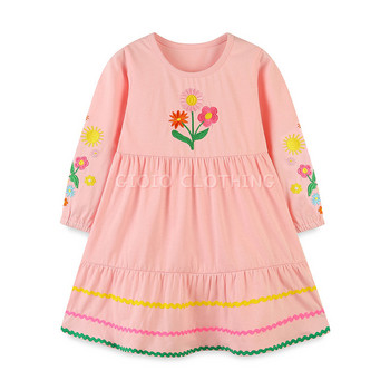 Φθινοπωρινό Νέο Παιδικό Φόρεμα Παιδικό Κεντημένο λουλούδι Φούστα Κορίτσια Γλυκιά Στρογγυλή Φούστα Πριγκίπισσας