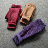 Sügistalvised paksendatud soojad täpilised lastepüksid 2–11-aastastele tüdrukutele