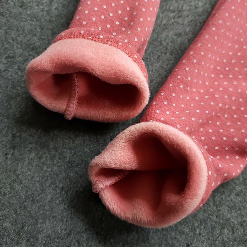 Sügistalvised paksendatud soojad täpilised lastepüksid 2–11-aastastele tüdrukutele