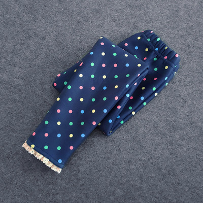 Φθινοπωρινό Χειμώνα Χοντρό ζεστό παιδικό παντελόνι κινουμένων σχεδίων Σχέδιο με δαντέλα Κοριτσίστικα κολάν για παιδικό παντελόνι