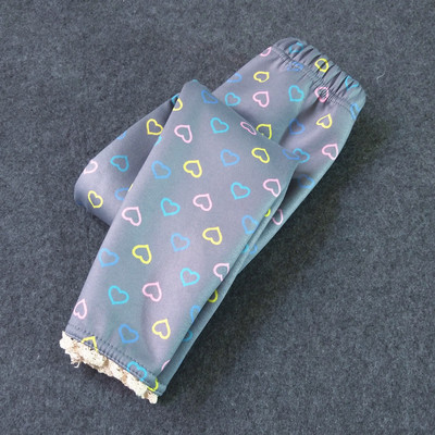 Φθινοπωρινό Χειμώνα Χοντρό ζεστό παιδικό παντελόνι κινουμένων σχεδίων Σχέδιο με δαντέλα Κοριτσίστικα κολάν για παιδικό παντελόνι