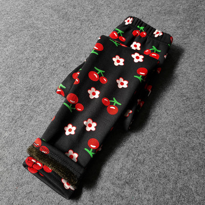 Φθινοπωρινό Χειμώνα Χοντρό ζεστό παιδικό παντελόνι κινουμένων σχεδίων Σχέδιο με δαντέλα Κοριτσίστικα κολάν για παιδικό παντελόνι