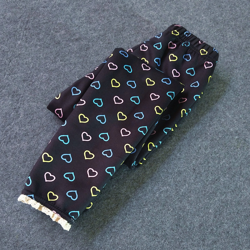 Φθινοπωρινό Χειμώνα Χοντρό ζεστό παιδικό παντελόνι κινουμένων σχεδίων Σχέδιο με δαντέλα Κοριτσίστικα κολάν για παιδικό παντελόνι