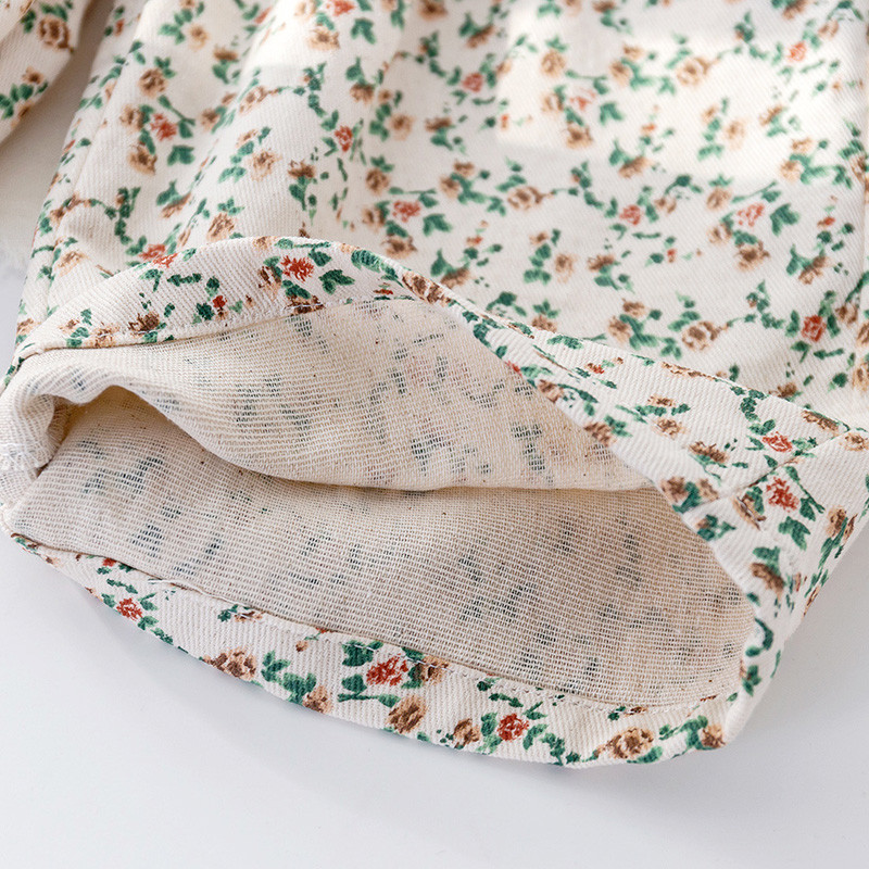 Hlače za djevojčice u korejskom stilu, pamučne hlače s cvjetnim printom i elastičnim strukom, dječje ležerne hlače za proljeće i jesen