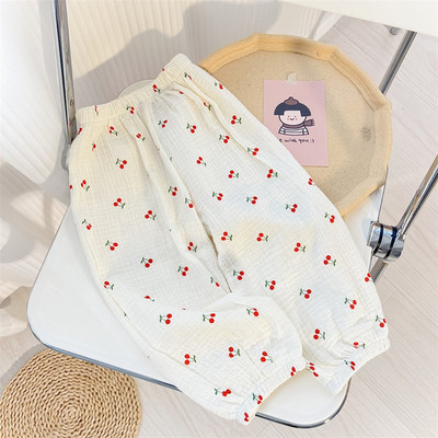 2023 Βρεφικό μακρύ παντελόνι για κορίτσια ελαστικό κάτω μέρος στη μέση Παιδικά κινούμενα σχέδια Κορεατικά παντελόνια Παιδικά casual μουσελίνα Playwear Soft Bloomer 1-6T