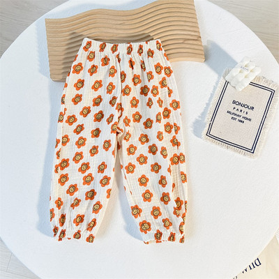 2023 Βρεφικό μακρύ παντελόνι για κορίτσια ελαστικό κάτω μέρος στη μέση Παιδικά κινούμενα σχέδια Κορεατικά παντελόνια Παιδικά casual μουσελίνα Playwear Soft Bloomer 1-6T