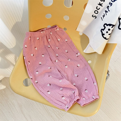 2023 Βρεφικό μακρύ παντελόνι για κορίτσια ελαστικό κάτω μέρος στη μέση Παιδικά κινούμενα σχέδια Κορεατικά παντελόνια Παιδικά casual μουσελίνα Playwear Soft Bloomer 1-6T