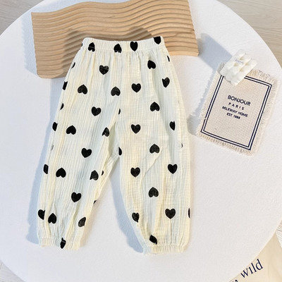 2023 Βρεφικό μακρύ παντελόνι για κορίτσια ελαστικό κάτω μέρος στη μέση Παιδικά κινούμενα σχέδια Κορεατικά παντελόνια Παιδικά casual μουσελίνα Playwear Soft Bloomer 1-6T