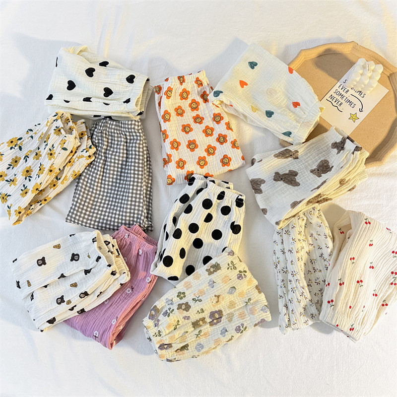 2023 Βρεφικό μακρύ παντελόνι για κορίτσια ελαστικό κάτω μέρος στη μέση Παιδικά κινούμενα σχέδια Κορεατικά παντελόνια Παιδικά casual μουσελίνα Playwear Soft Bloomer 1-6T