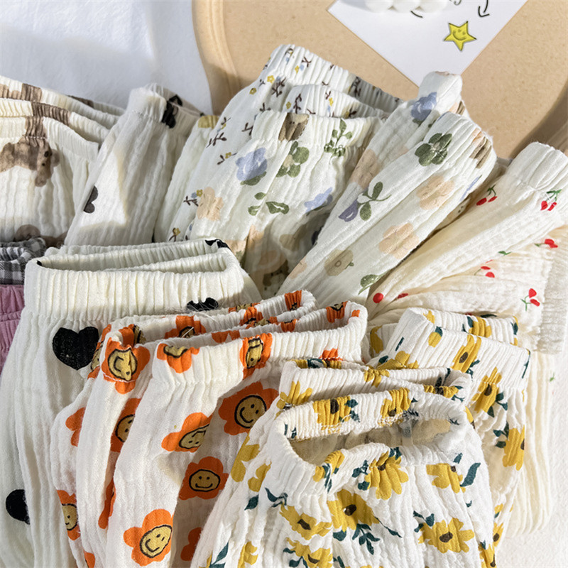2023 Βρεφικό μακρύ παντελόνι για κορίτσια ελαστικό κάτω μέρος στη μέση Παιδικά κινούμενα σχέδια Κορεατικά παντελόνια Παιδικά casual μουσελίνα Playwear Soft Bloomer 1-6T