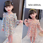 Haljina za djevojčice s uzorkom srca Dječja haljina za djevojčice Haljina dugih rukava za djecu Ležerna odjeća za djevojčice