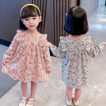 Κορίτσια Φόρεμα Καρδιά Σχέδιο Κορίτσι Παιδικό Φόρεμα Μακρυμάνικο Φόρεμα για Παιδικά Καζούαλ Στυλ Ρούχα Κορίτσι