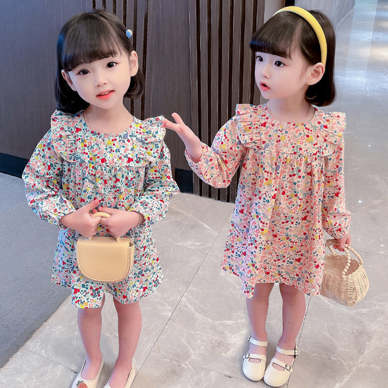 Haljina za djevojčice s uzorkom srca Dječja haljina za djevojčice Haljina dugih rukava za djecu Ležerna odjeća za djevojčice