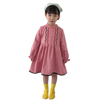 Ανοιξιάτικα και Φθινοπωρινά Παιδικά Ρούχα 2022 Ανοιξιάτικα μακρυμάνικα φόρεμα για κορίτσια Παιδικά ρούχα Δαντέλα Princess Vestidos