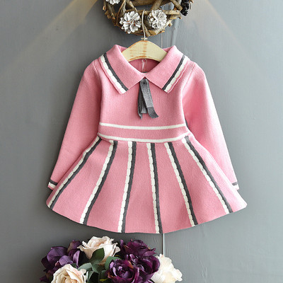 Rochie de pulover pentru fete Haine pentru bebeluși Colegiu vânt școală Uniforme pentru studenți Plis Crăciun Toamnă Iarnă Rochie de prințesă pentru copii