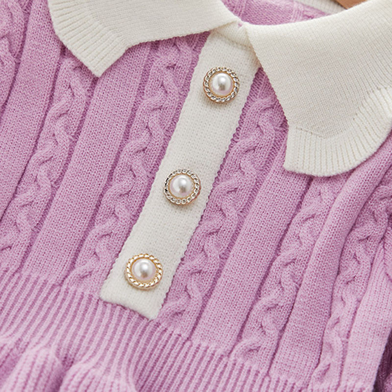 Sügis laste kampsun kleit 2022 uus talvine beebi rev Printsessi kleit Kootud aluskleidid Kootud tüdrukute mood laste riietus