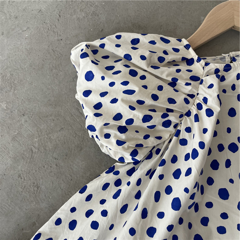 Suvine tüdrukute printsesskleit Laste armas Pok Dot kleit tüdrukute moodne lasteriietus 3-7-aastastele vabaaja lasteriided