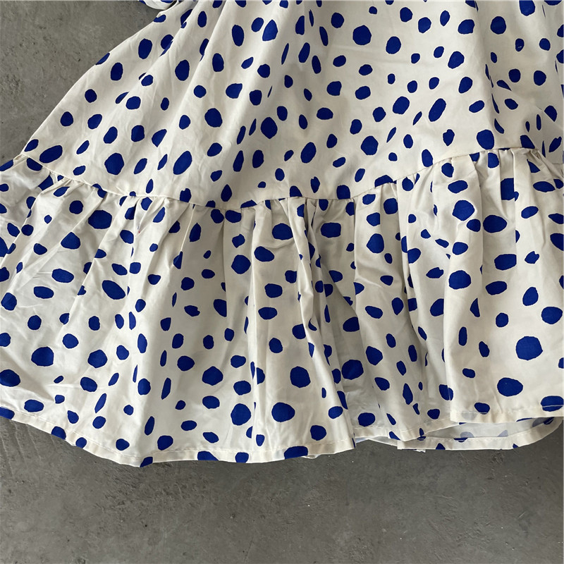 Suvine tüdrukute printsesskleit Laste armas Pok Dot kleit tüdrukute moodne lasteriietus 3-7-aastastele vabaaja lasteriided