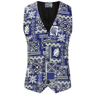 Rainbow Starry Sky Print bez piedurknēm Chaleco Hombre liela izmēra 4XL vienrindas vīriešu smokinga veste Club Slim Fit ziedu veste