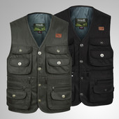 Големи размери 2022 г. Нови работни жилетки Мъжки Риболовни Къмпинг Жилетка Без ръкави Яке Мъжки дишащи външни мъжки жилетки с много джобове