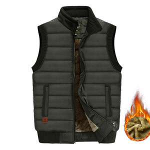 DIMUSI Мъжко яке Без ръкави Жилетка Зимна мъжка поларена топла жилетка Палта Мъжки армейски удебелени жилетки със стойка яка 6XL