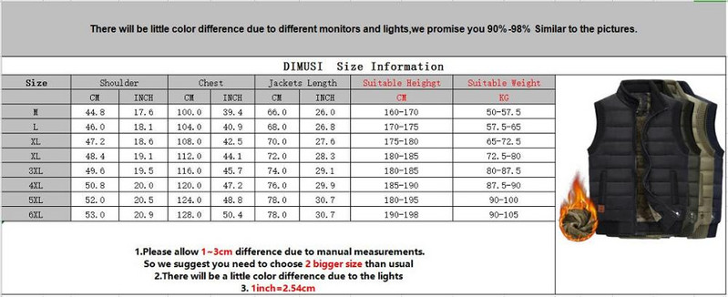 DIMUSI Мъжко яке Без ръкави Жилетка Зимна мъжка поларена топла жилетка Палта Мъжки армейски удебелени жилетки със стойка яка 6XL