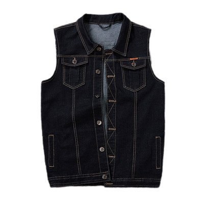 Голям размер 8XL 7XL 6XL Памучни дънки Яке без ръкави Жилетка 2022 Мъжка дънкова жилетка Мъжка каубойска жилетка на открито 3 цвята