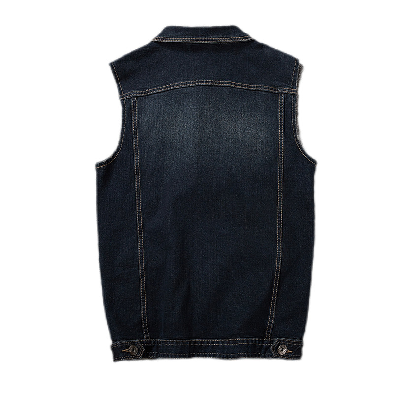Голям размер 8XL 7XL 6XL Памучни дънки Яке без ръкави Жилетка 2022 Мъжка дънкова жилетка Мъжка каубойска жилетка на открито 3 цвята