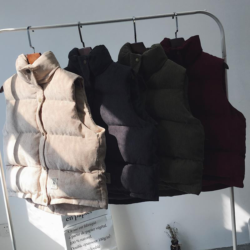 Мъжко яке с удебелена жилетка Есенно-зимна ежедневна жилетка Корейска версия Двойка Кадифено памучно жилетка Топло яке без ръкави