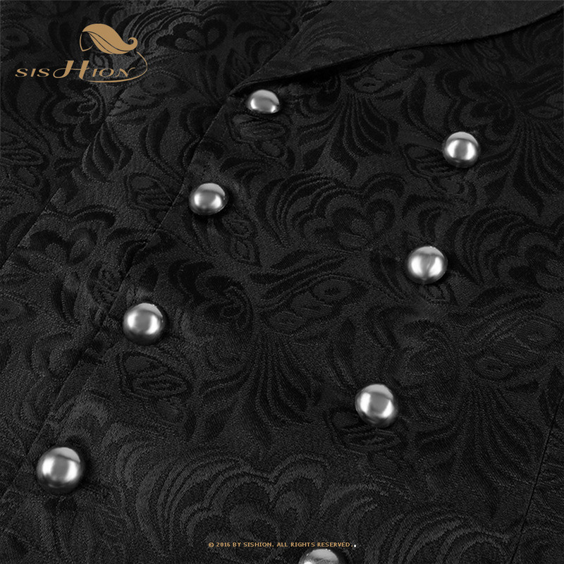 Мъжки ренесансов косплей, средновековна жилетка, жилетка, ретро викотиран стимпънк, жакард, лястовица, благороден блейзър, костюм VD3614