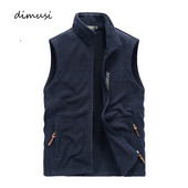 DIMUSI Мъжки жилетки Зимни поларени топли жилетки Ежедневни връхни дрехи Термо меки жилетки Модни якета без ръкави Мъжко облекло