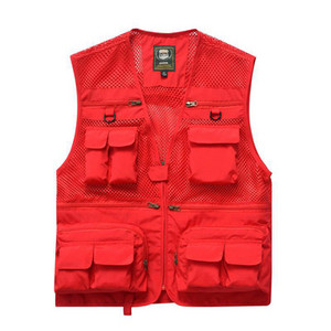 DIMUSI Мъжки жилетки Ежедневни мрежести дишащи жилетки с много джобове, якета без ръкави, мъжки горни дрехи, риболовни жилетки, маркови дрехи 6XL