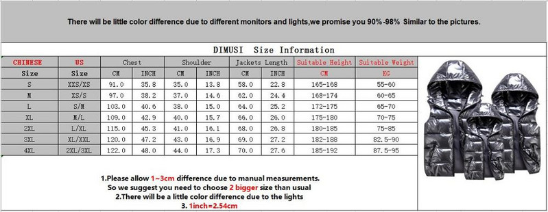 DIMUSI Мъжка жилетка Зимна мода Сребърни мъжки палта с качулка с памучна подплата Якета без ръкави Ежедневни дебели жилетки Мъжко облекло