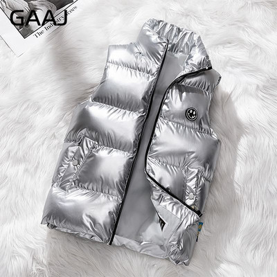 Мъжко термо жилетка с марка GAAJ, пролетно-есенно ежедневна жилетка без ръкави, зимни свободни удебелени топли палта, модно улично облекло