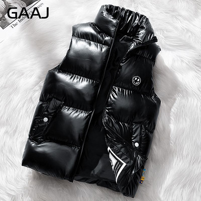 Мъжко термо жилетка с марка GAAJ, пролетно-есенно ежедневна жилетка без ръкави, зимни свободни удебелени топли палта, модно улично облекло
