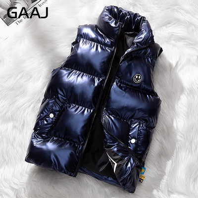 Мъжко термо жилетка с марка GAAJ, пролетно-есенно ежедневна жилетка без ръкави, зимни свободни удебелени топли палта, модно улично облекло