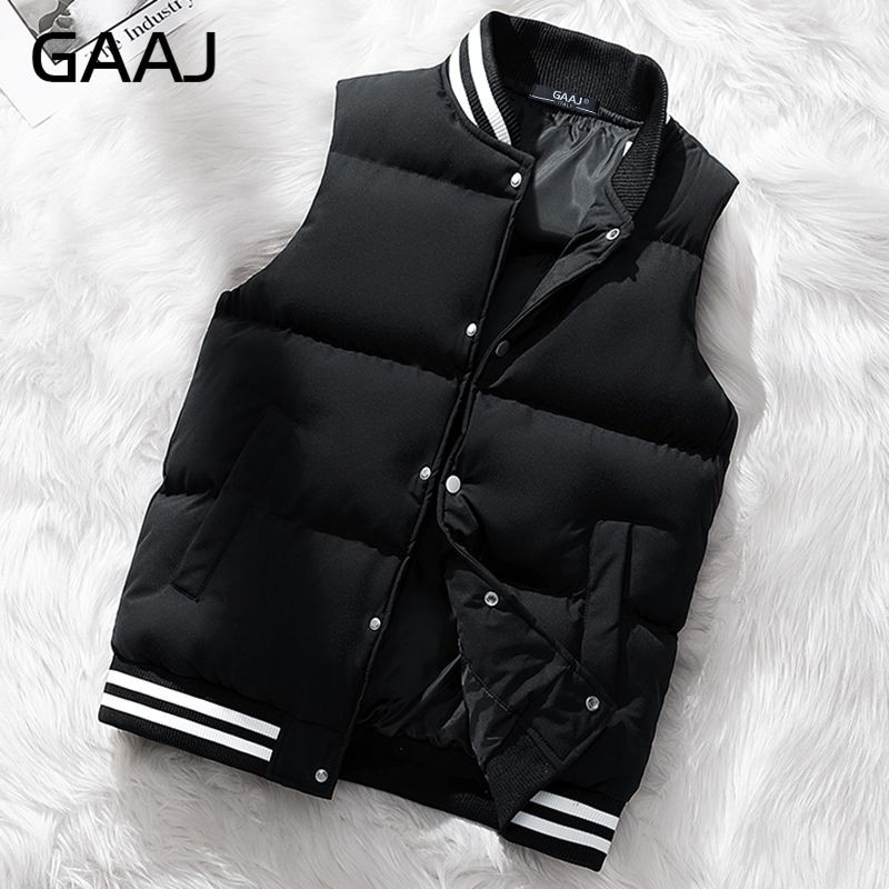 Мъжко термо жилетка с марка GAAJ, пролетно-есенно ежедневна жилетка без ръкави, зимни свободни удебелени топли палта, модно улично облекло