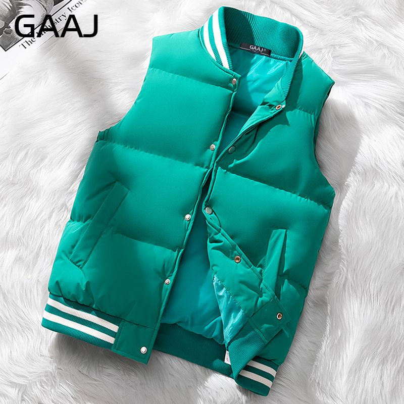Мъжко термо жилетка с марка GAAJ, пролетно-есенно ежедневна жилетка без ръкави, зимни свободни удебелени топли палта, модно улично облекло