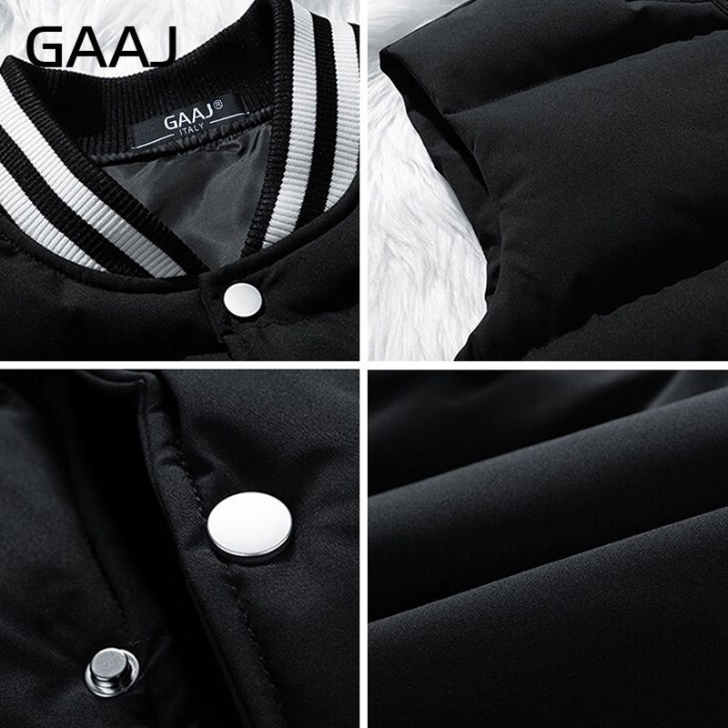 Мъжко термо жилетка с марка GAAJ, пролетно-есенно ежедневна жилетка без ръкави, зимни свободни удебелени топли палта, модно улично облекло